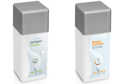 Contenants de produits anti-calcaire pour spa