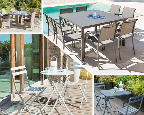 Petites tables carrées de 2 à 8 places