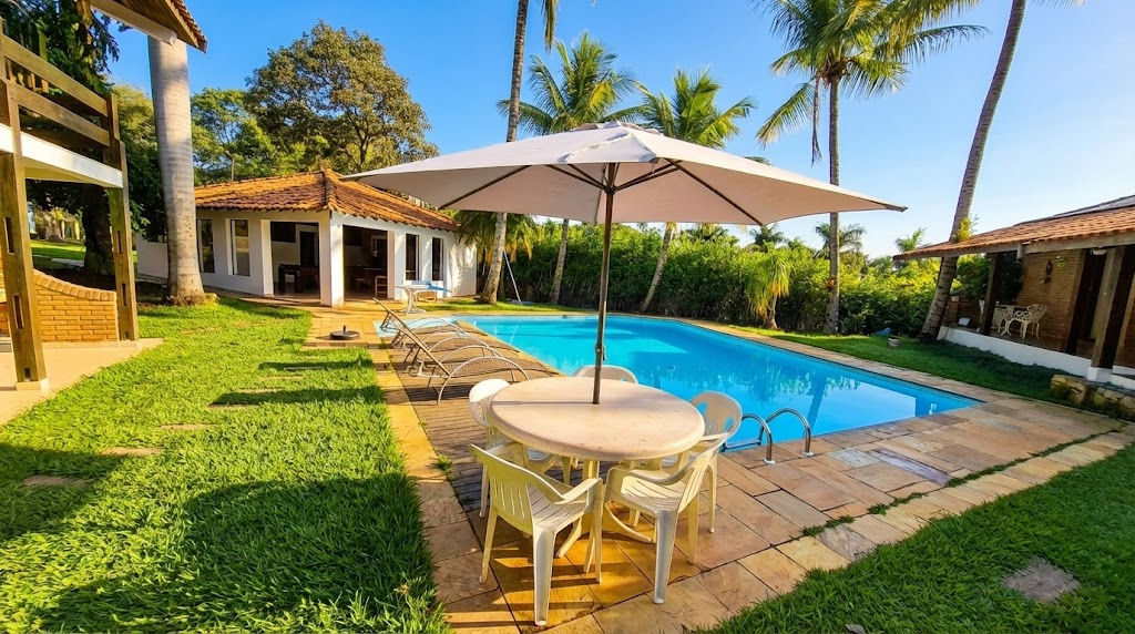 Área de lazer externa da Chácara da Vó Estela