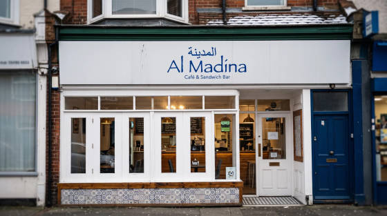 Front view of Al Madina Café and Sandwich Bar in Bournemouth