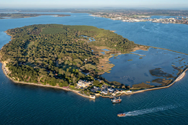 Brownsea Island from the air