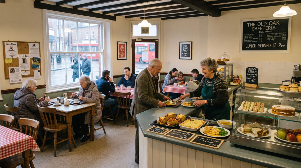 A small British café interior