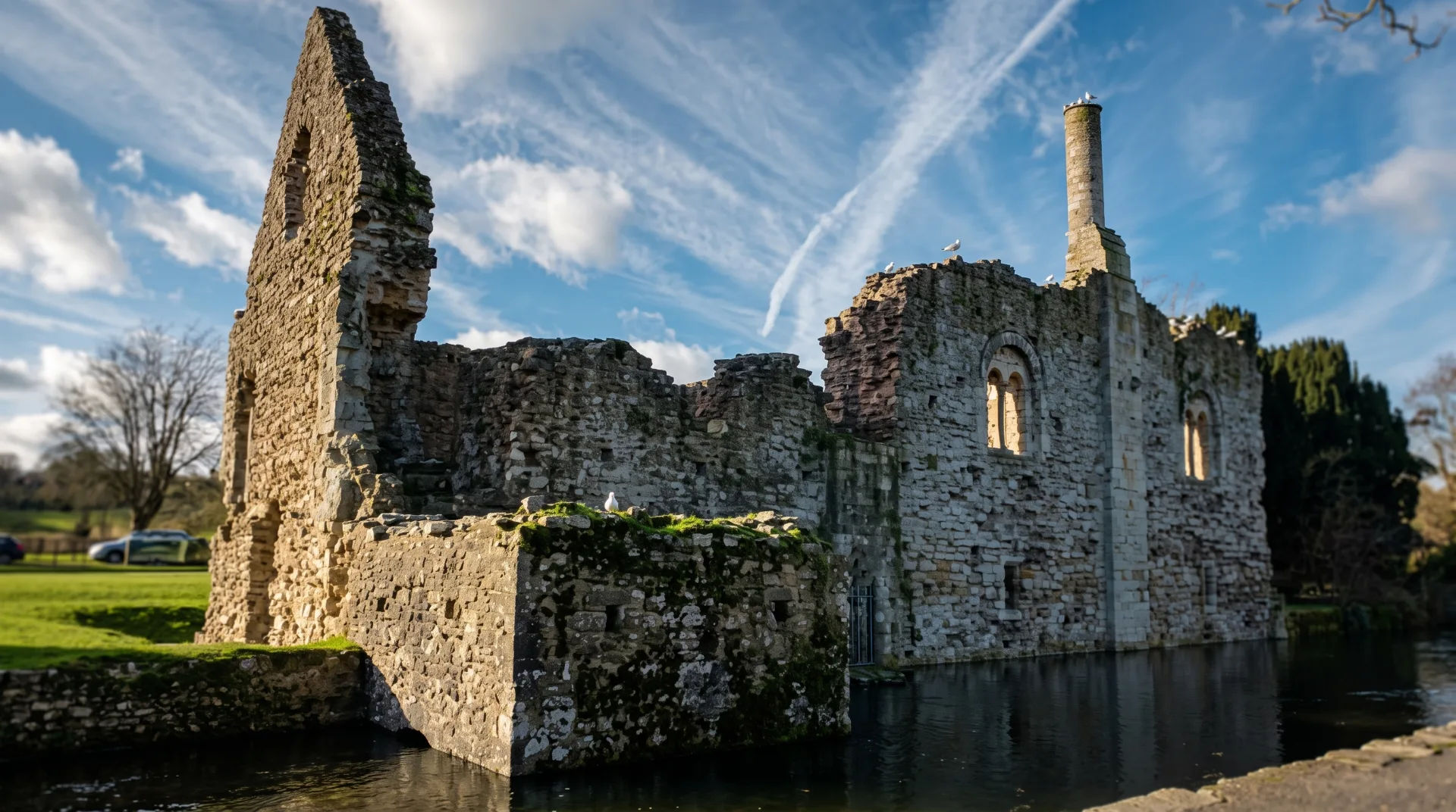 Christchurch Priory in the medieval town of Christchurch