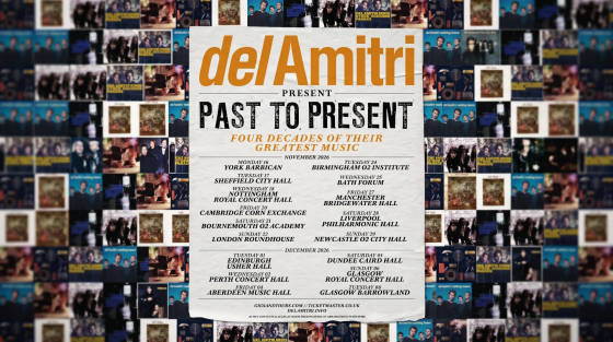 Del Amitri tour poster featuring various album covers and venue information