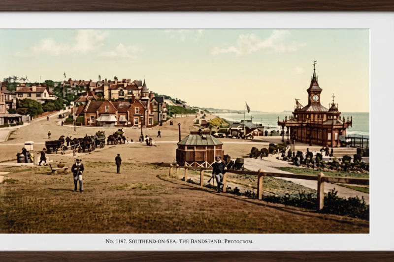 A vintage photograph of the Bournemouth seafront