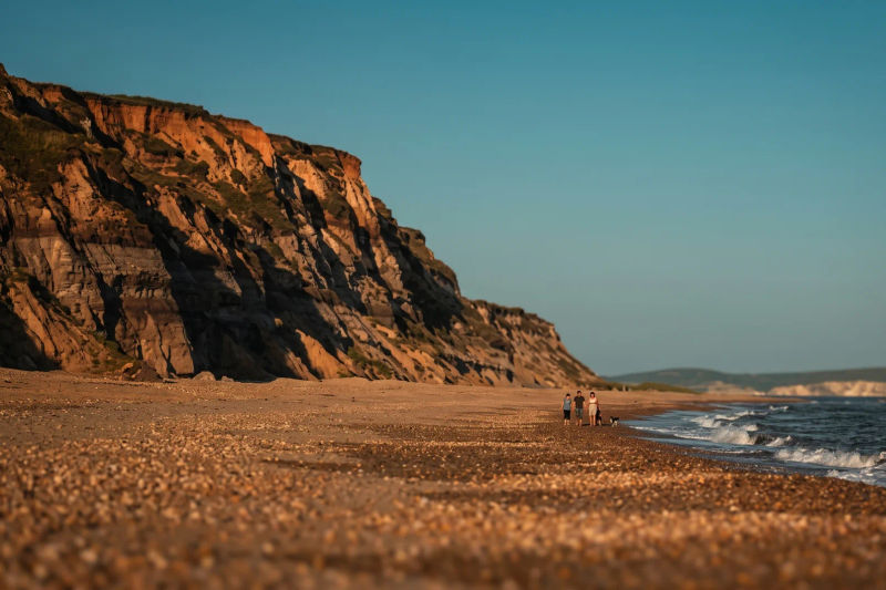 The path along Hengistbury Head above the beach