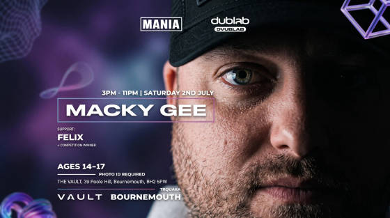 Promotional poster featuring a close-up of a man's face with event details.
