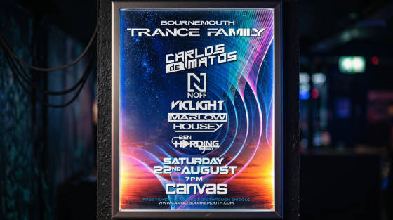Event poster for Bournemouth Trance Family at Canvas