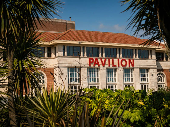 The Bournemouth Pavilion theatre and ballroom by the Lower Gardens