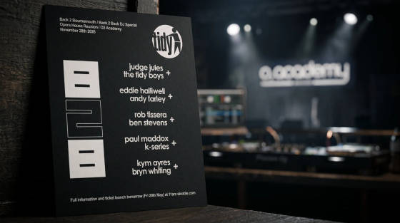 Event poster for Back 2 Bournemouth DJ Special at O2 Academy
