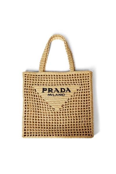 PRADA
    

                    
Rafia Logo Shopping Bag