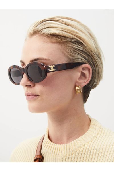 Triomphe oval acetate sunglasses