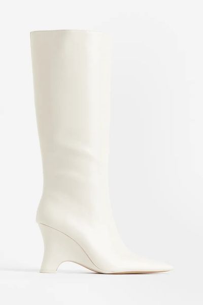 Wedge-heeled boots