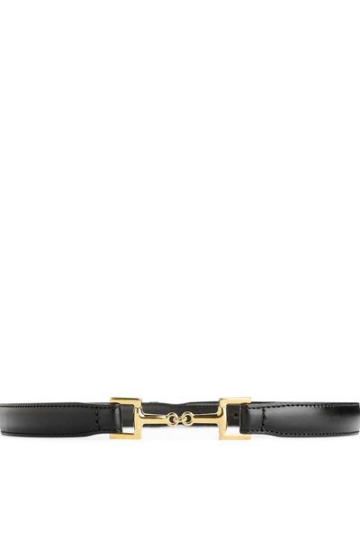 Horsebit Buckle Leather Belt