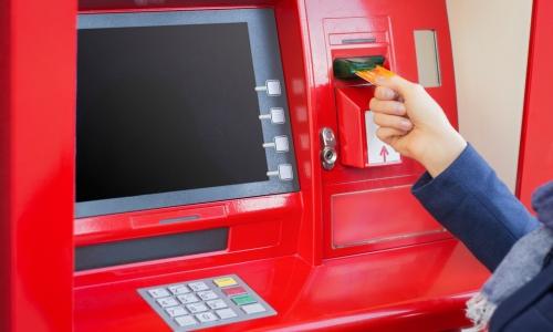 ATM machine protected against smash-and-grab theft