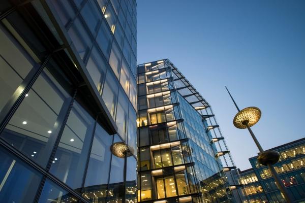 Modern corporate office building