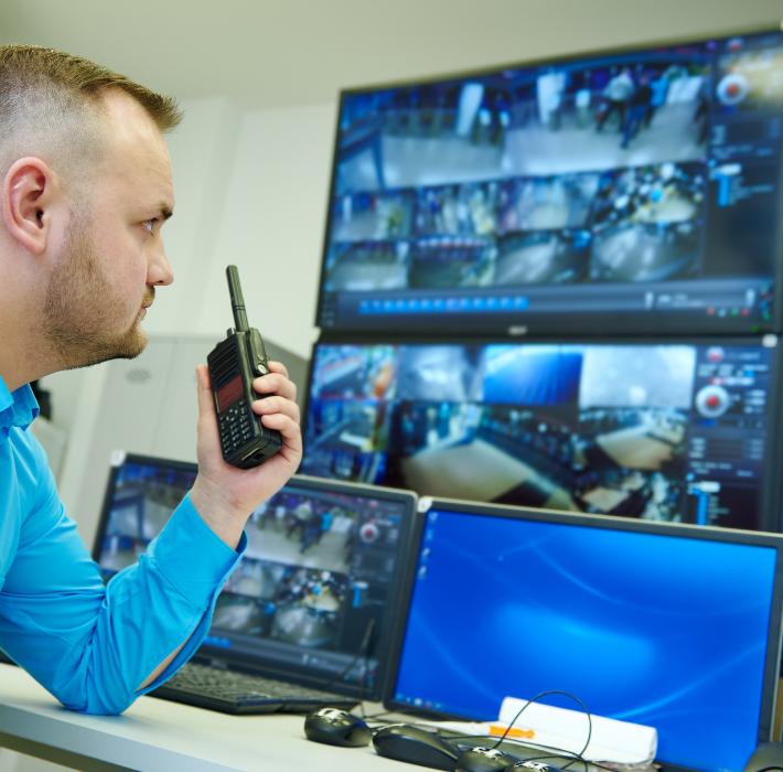 Cross-regional cloud security platform viewed on tablet software