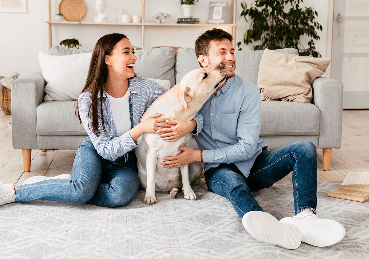 Couple avec leur chien