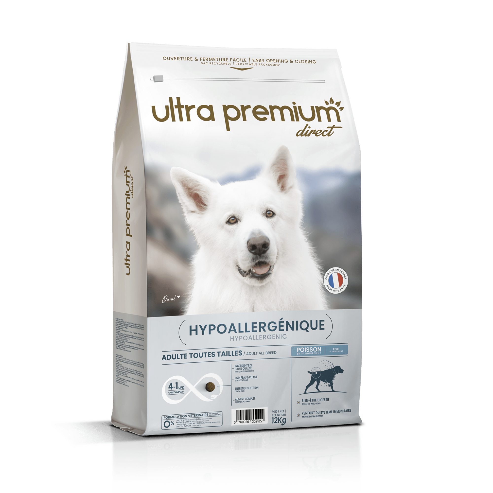 Croquettes Hypoallergéniques pour Chien au Poisson - Care
