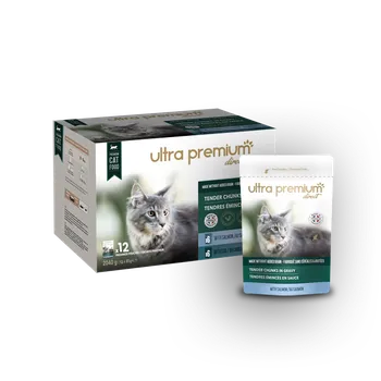 Sachets Fraîcheur pour Chat Sans Céréales - Tendres Emincés en Sauce Saumon / Cabillaud