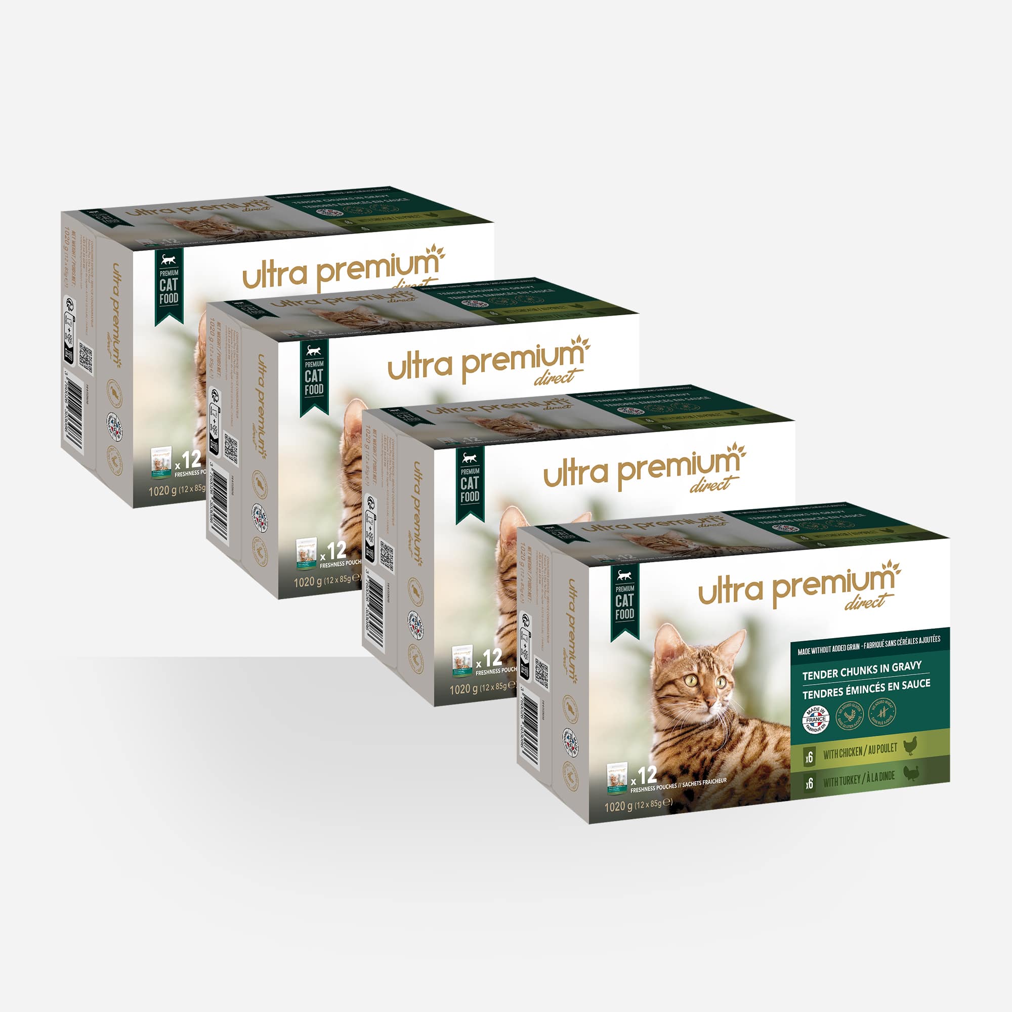 Pack 4 Pâtés PLAISIR Saumon Pour Chat 100Gr