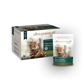 48 Sachets Fraîcheur pour Chat Sans Céréales - Tendres Emincés en Sauce Poulet / Dinde