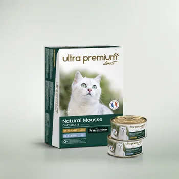 Boîtes de Mousse pour Chat Sans Céréales – Natural mousse sole / poulet