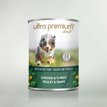 12 Boîtes de Pâtée pour Chien Sans Céréales - Poulet & Dinde