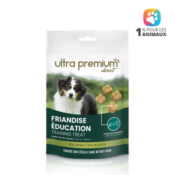 Friandise éducation fabriquée sans céréales pour chien