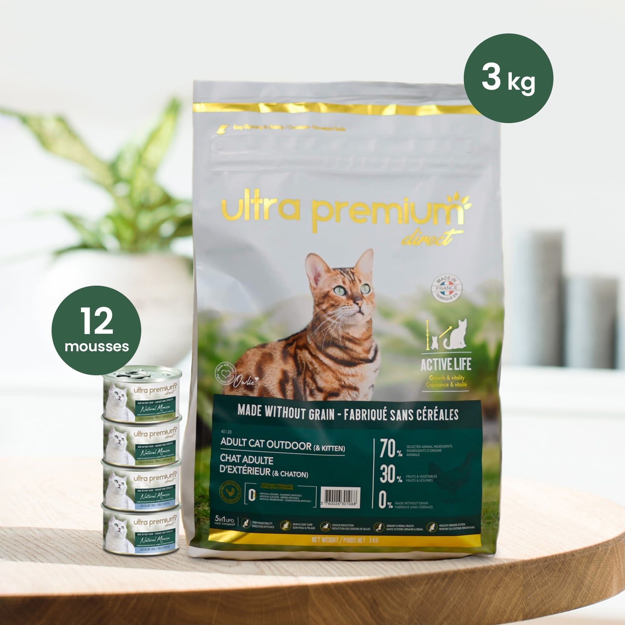 Pack bi-nutrition fabriquée sans céréales pour chien - Ultra Premium Direct