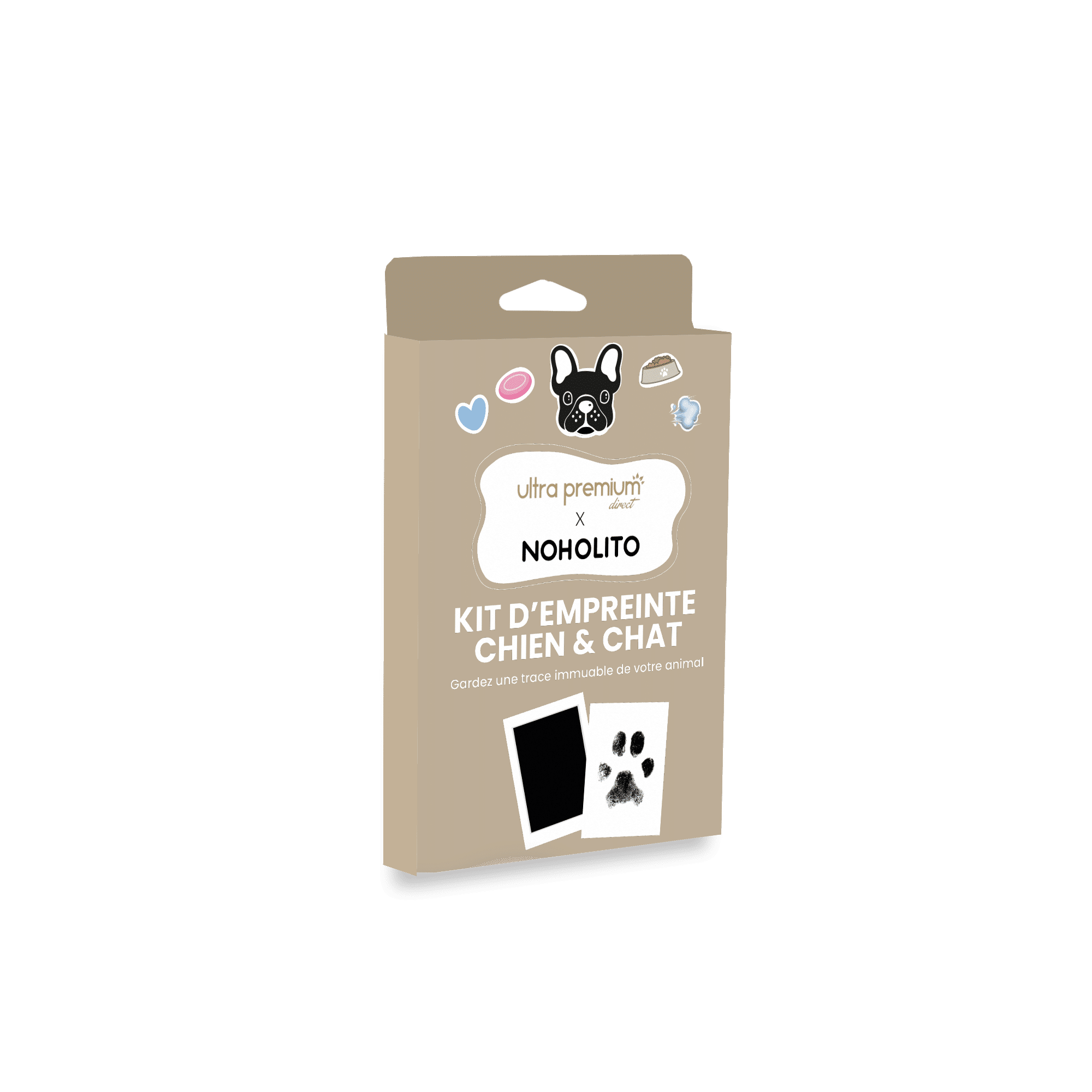 Kit d'empreintes de pattes d'animaux de compagnie, Keepplex, cadre