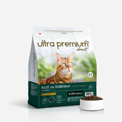 Croquettes Sans Céréales pour Chat Adulte activité normale, Ultra Premium Direct