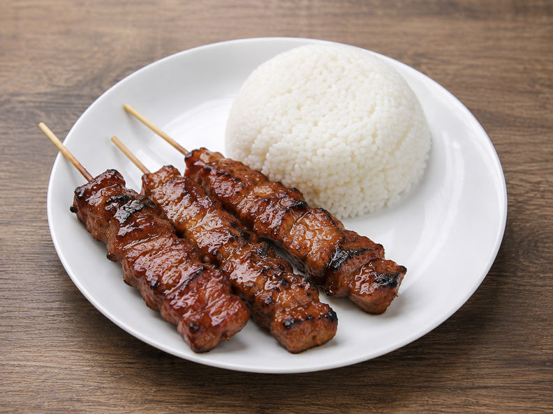 3 pcs Pork BBQ with Rice