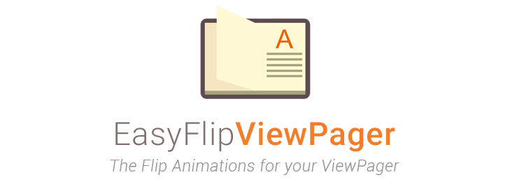 The logo of [EasyFlipViewPager](https://github.com/wajahatkarim3/EasyFlipViewPager) Android Library