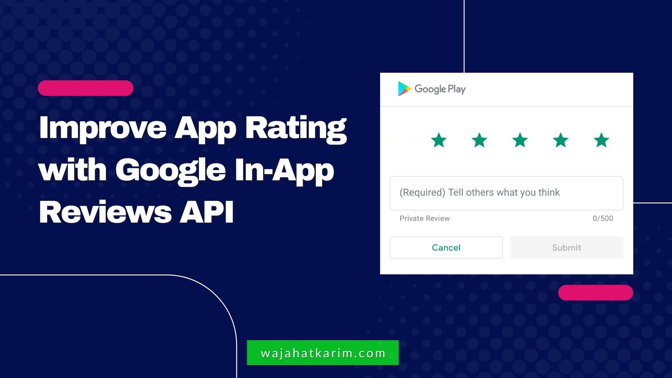 Improve App Rating with Google InApp Review Dialog