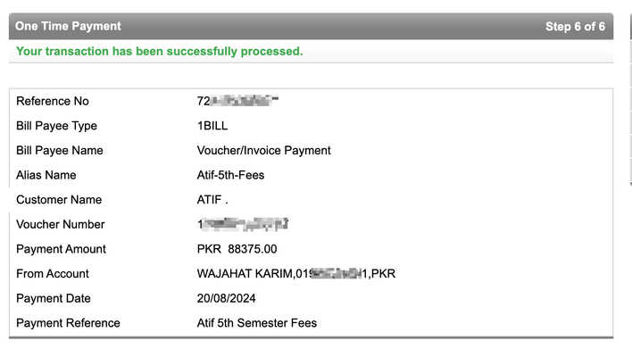 Fees Challan