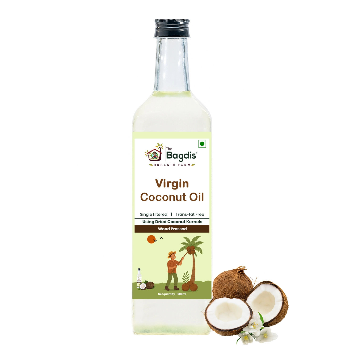 The-Bagdis-Coconut-Oil-500ml-Front.webp