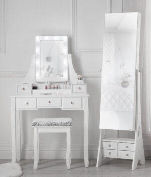 Dressing Table and Jewellery Cabinet Mirror