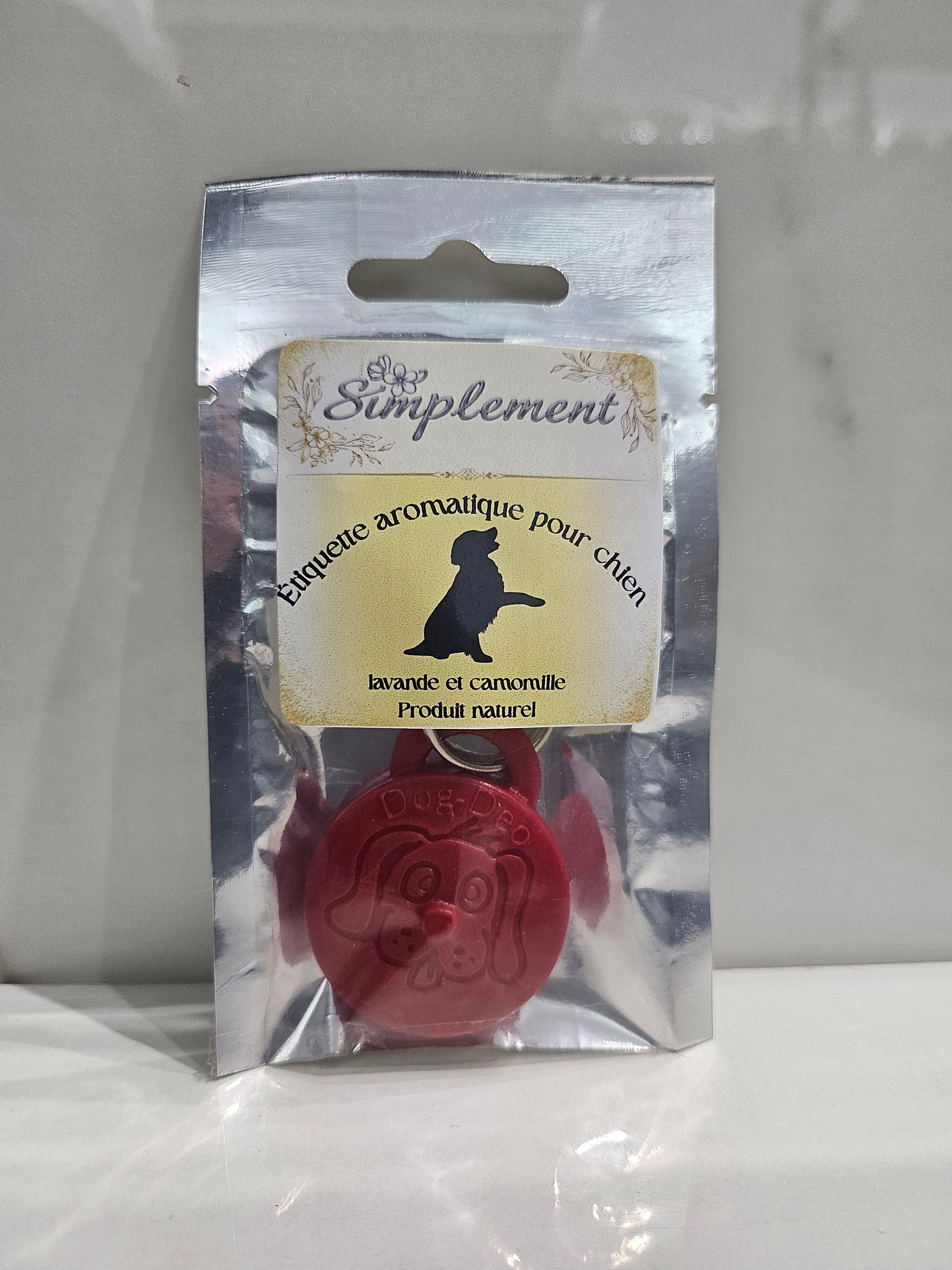 Étiquette aromatique pour chien