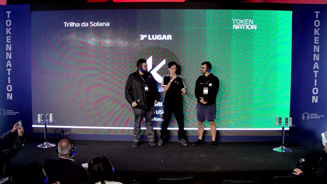 Tela do evento anunciando Kori em 3º lugar, 1.000 USDT