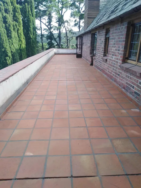 Natural Stone Cleaning in Progress