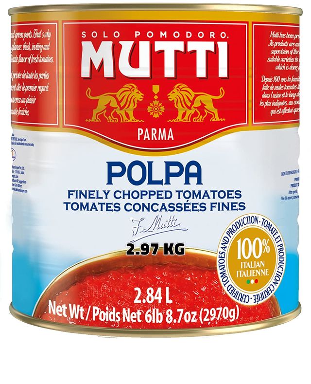 Mutti Finely Chopped Tomatos Tin - 2.97gm