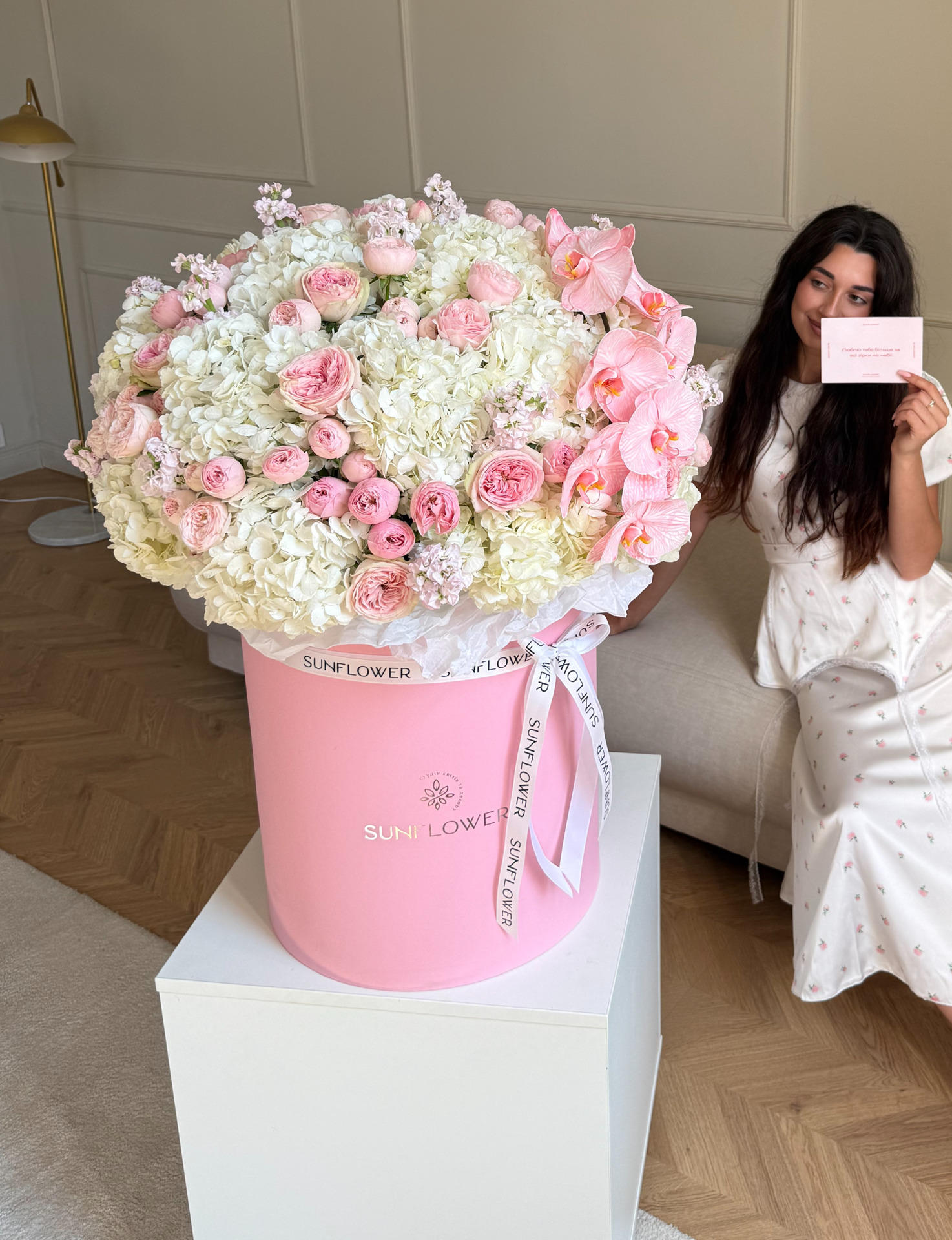 Luxury Flower Box with Hydrangea & Orchids