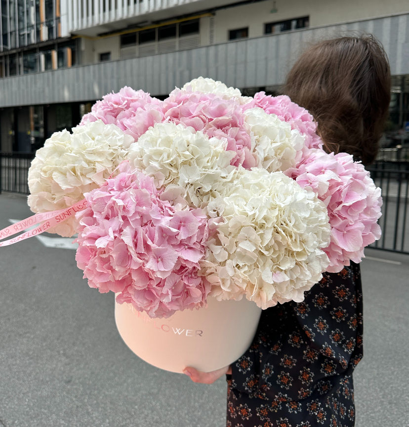 Hydrangea Box: Pink & White Duo