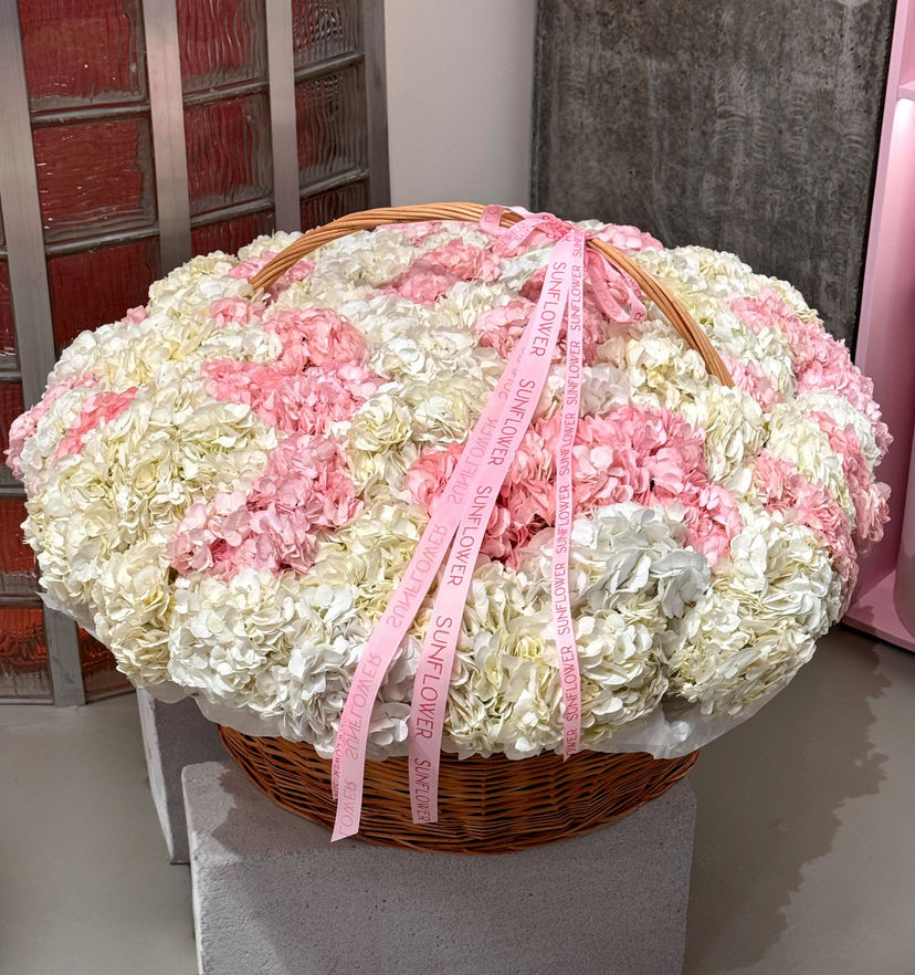 Basket of 51 mix Hydrangeas