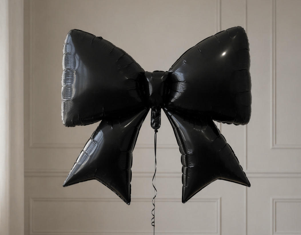 Foil balloon "Bow" shape, black