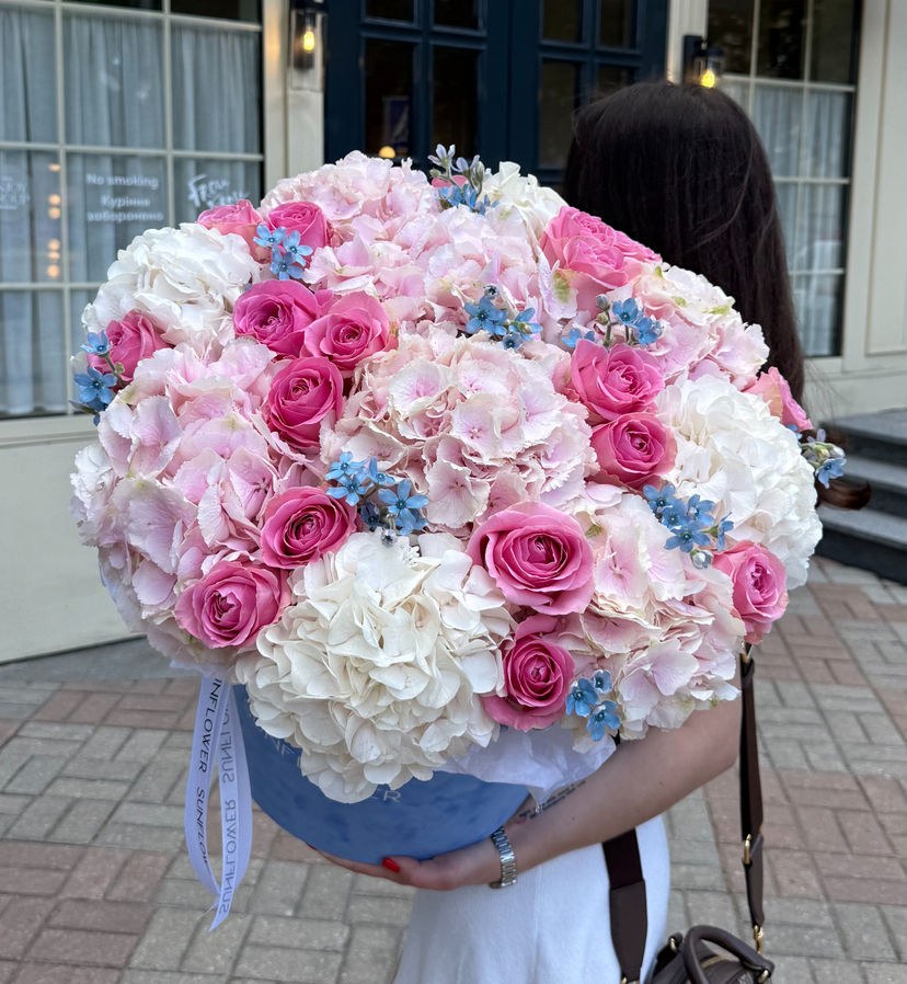Hydrangea & Rose Bouquet Box