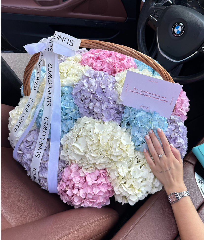 Colombian Hydrangea Basket