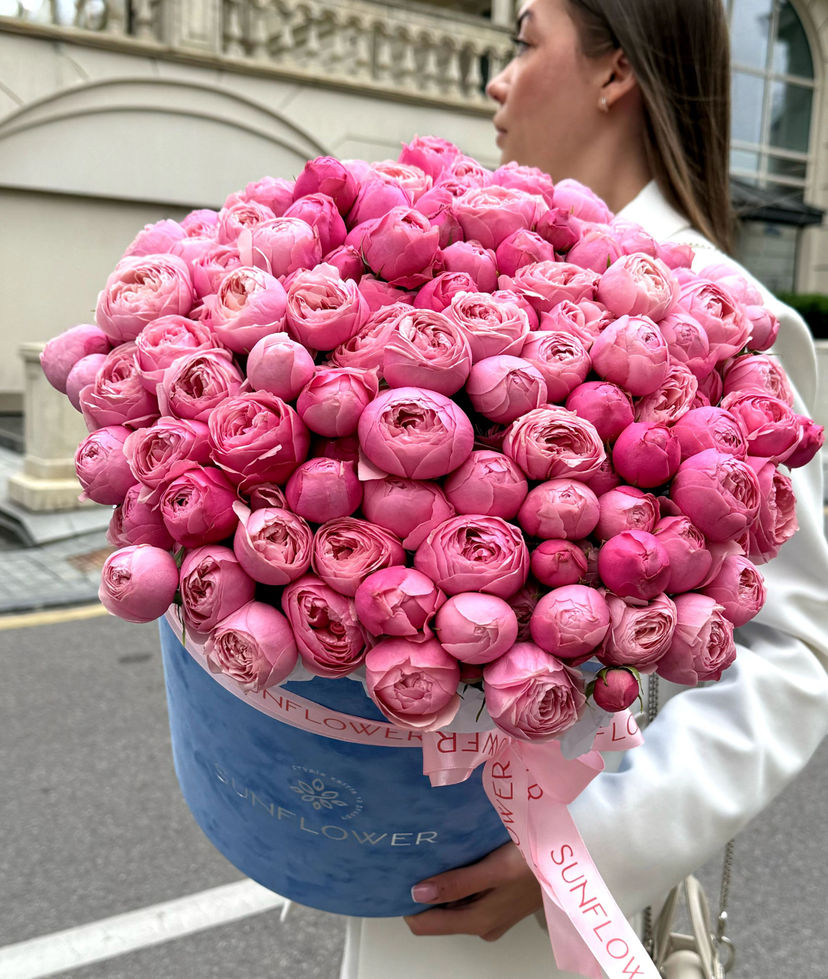 Box of roses Silva Pink