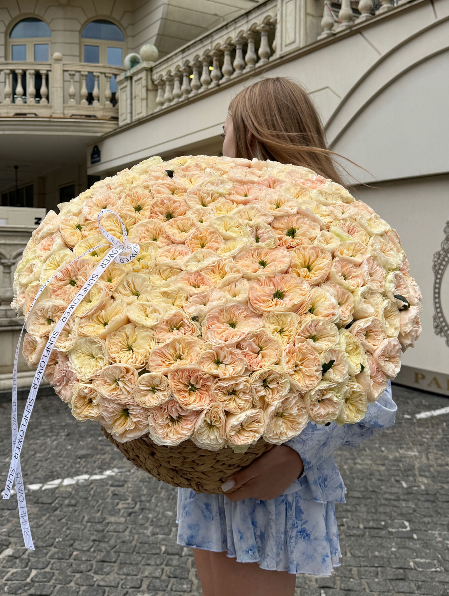 Basket of 151 Stanley Abbey Roses